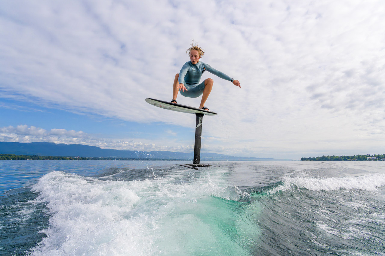 apprendre le wakefoil lac Léman Genève vol