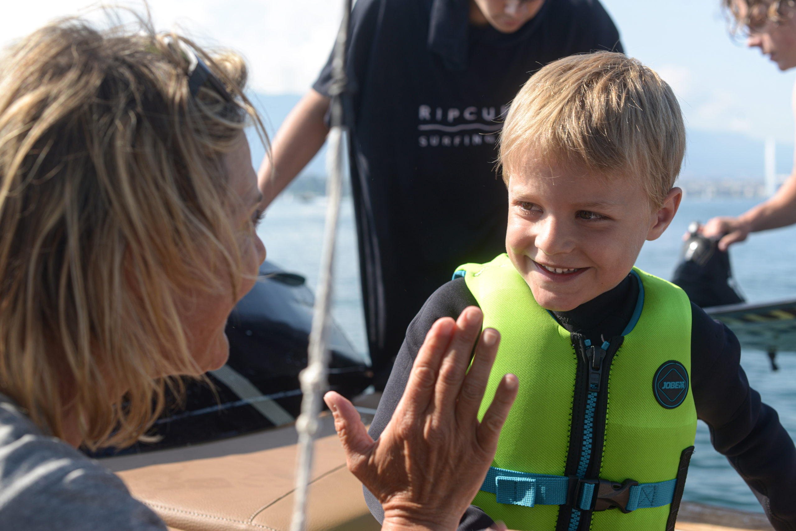 stage enfant wakeboard lac Léman Genève été